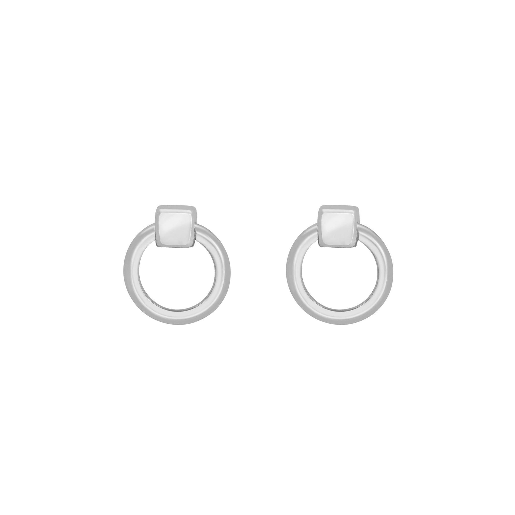 BOUCLE OREILLE DOOR KNOCKERS RHODIUM - DM2 SHOP