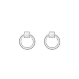BOUCLE OREILLE DOOR KNOCKERS RHODIUM - DM2 SHOP