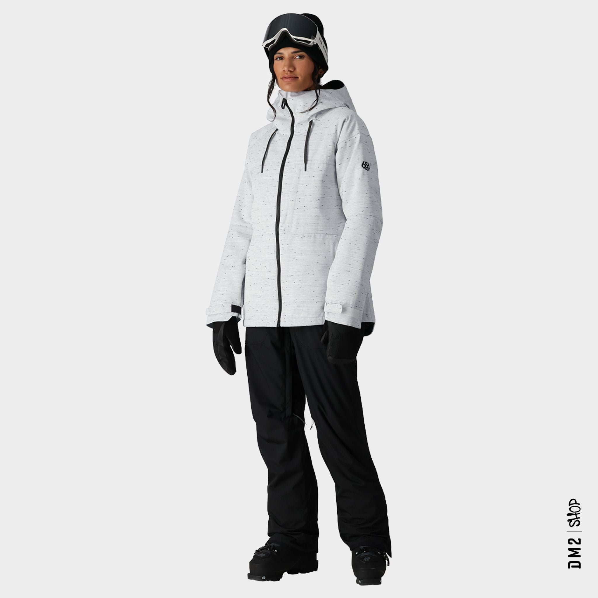 MANTEAU ISOLÉ FEMME ATHENA 686 WHITE SLUB - DM2 SHOP