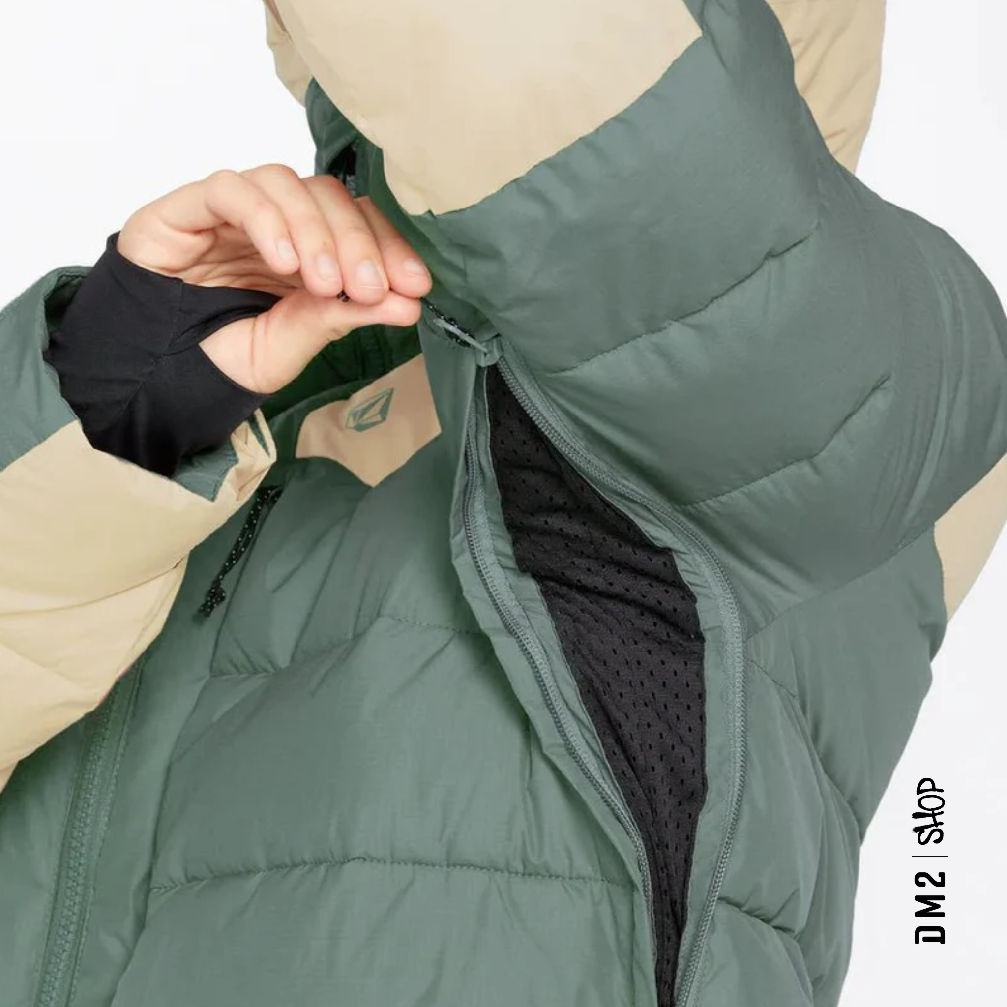 MANTEAU PUFFLEUP LICHEN GREEN POUR FEMME
