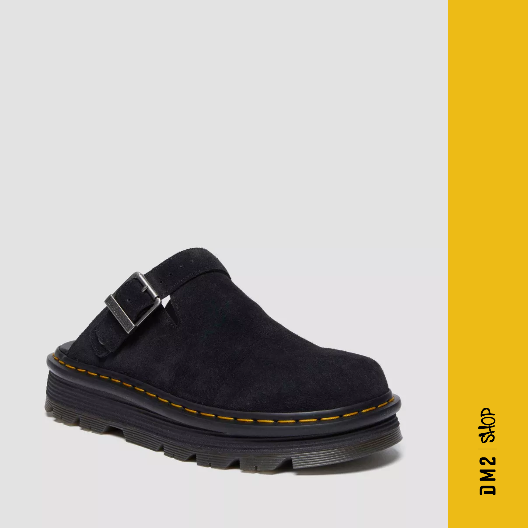 MULE DR MARTENS ZEBZAG SUEDE NOIR