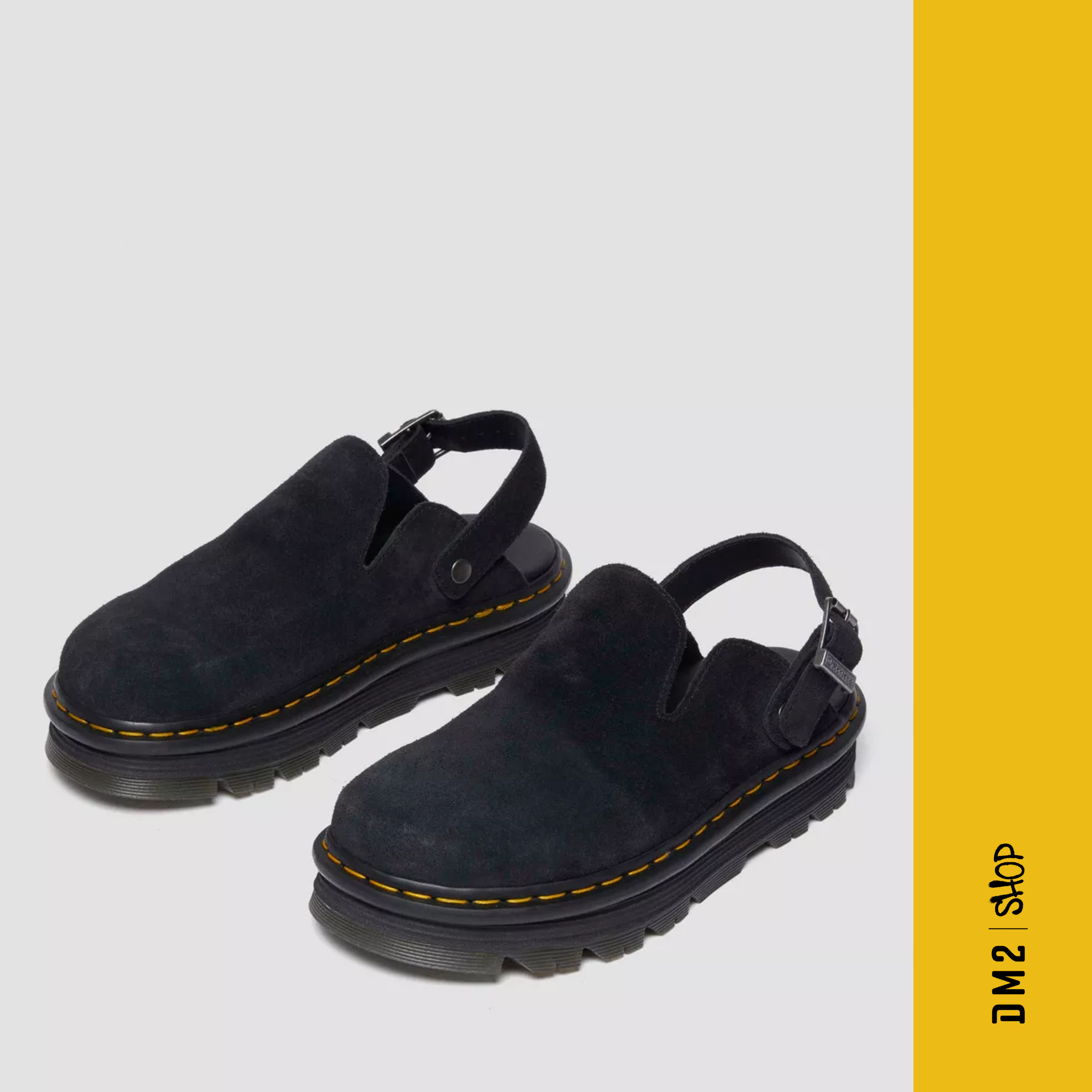 MULE DR MARTENS ZEBZAG SUEDE NOIR