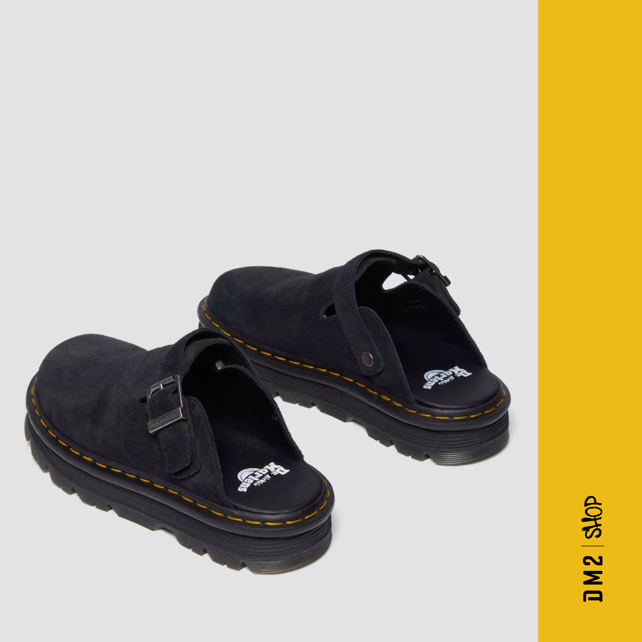 MULE DR MARTENS ZEBZAG SUEDE NOIR