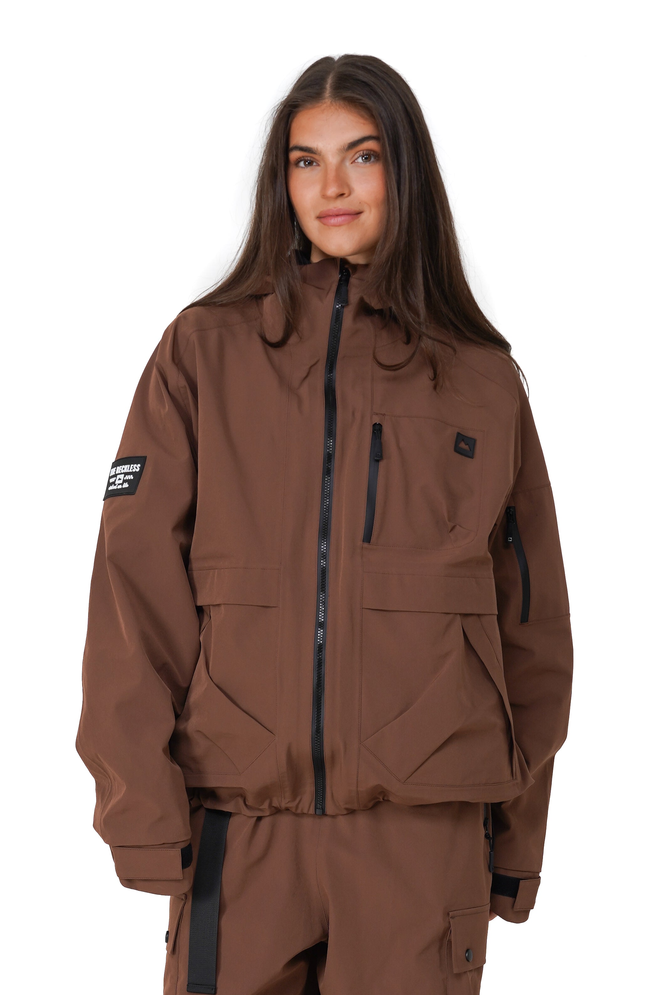 MANTEAU SKI-SNOW - SHELL JACKET -  BRUN