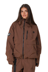 MANTEAU SKI-SNOW - SHELL JACKET -  BRUN