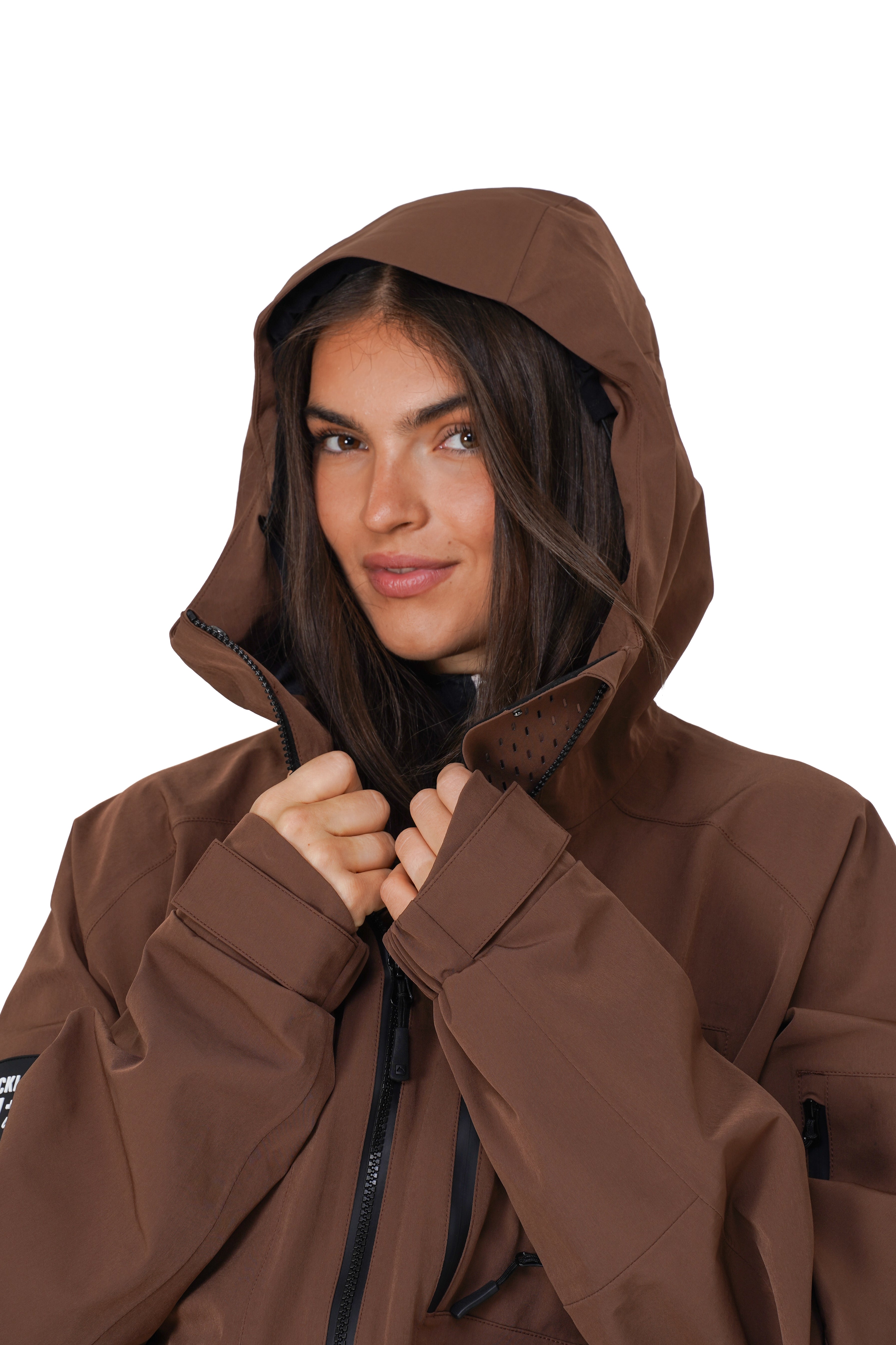 MANTEAU SKI-SNOW - SHELL JACKET -  BRUN