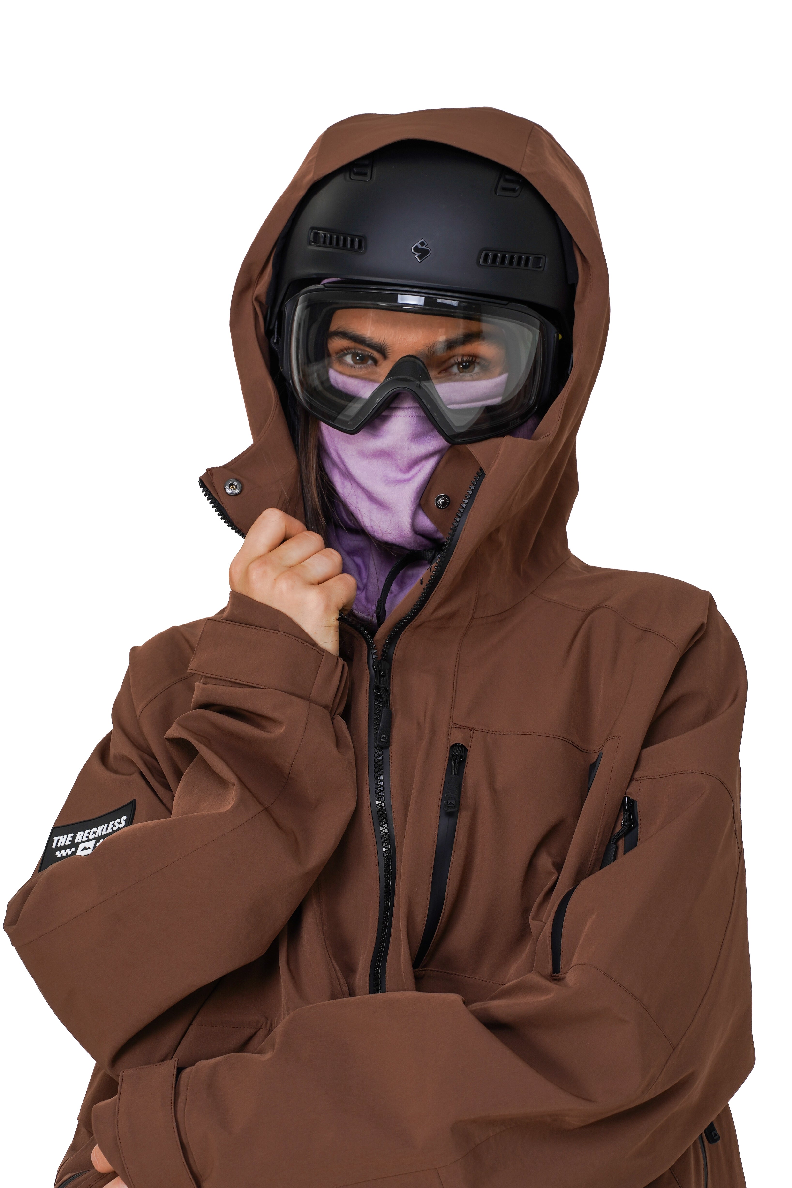 MANTEAU SKI-SNOW - SHELL JACKET -  BRUN