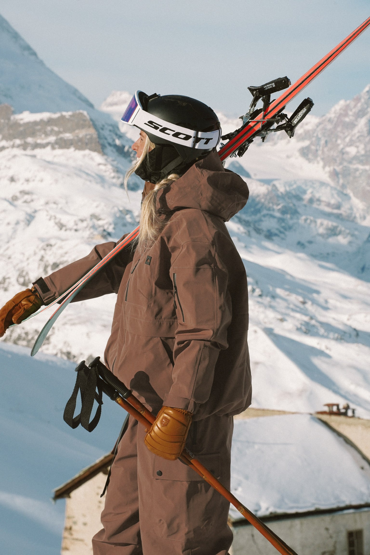 PANTALON SKI SNOW - NON ISOLÉ - BRUN