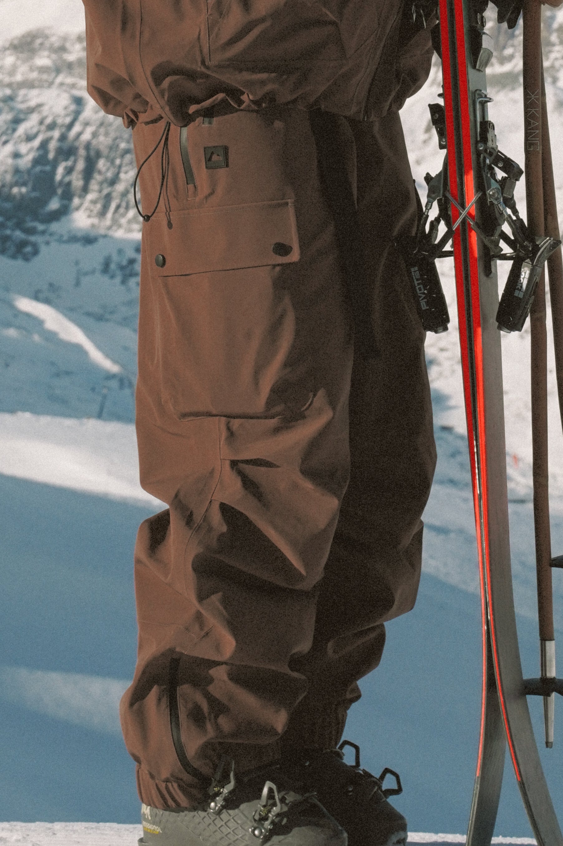 PANTALON SKI SNOW - NON ISOLÉ - BRUN