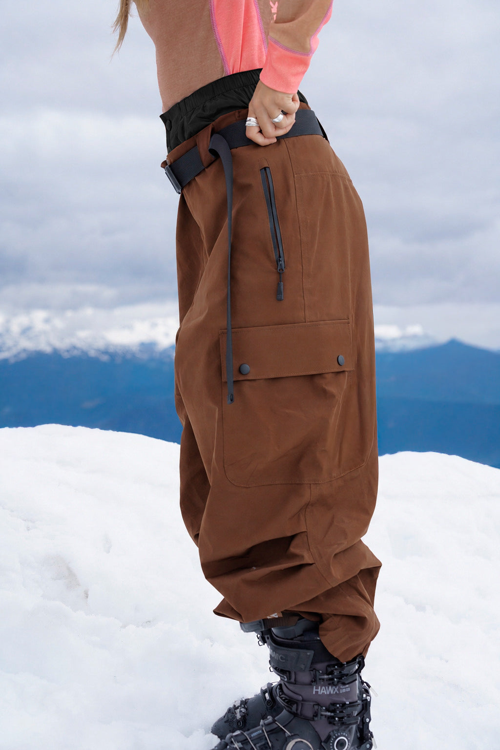 PANTALON SKI SNOW - NON ISOLÉ - BRUN
