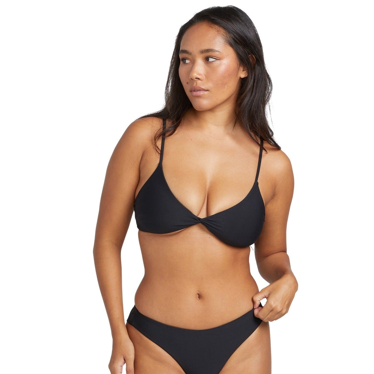 HAUT BIKINI SIMPLY SEAMLESS VNECK NOIR - DM2 SHOP