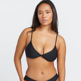 HAUT BIKINI SIMPLY SEAMLESS VNECK NOIR - DM2 SHOP