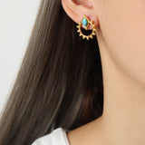 BOUCLE D'OREILLE VINTAGE - PLAQUÉ OR 18K