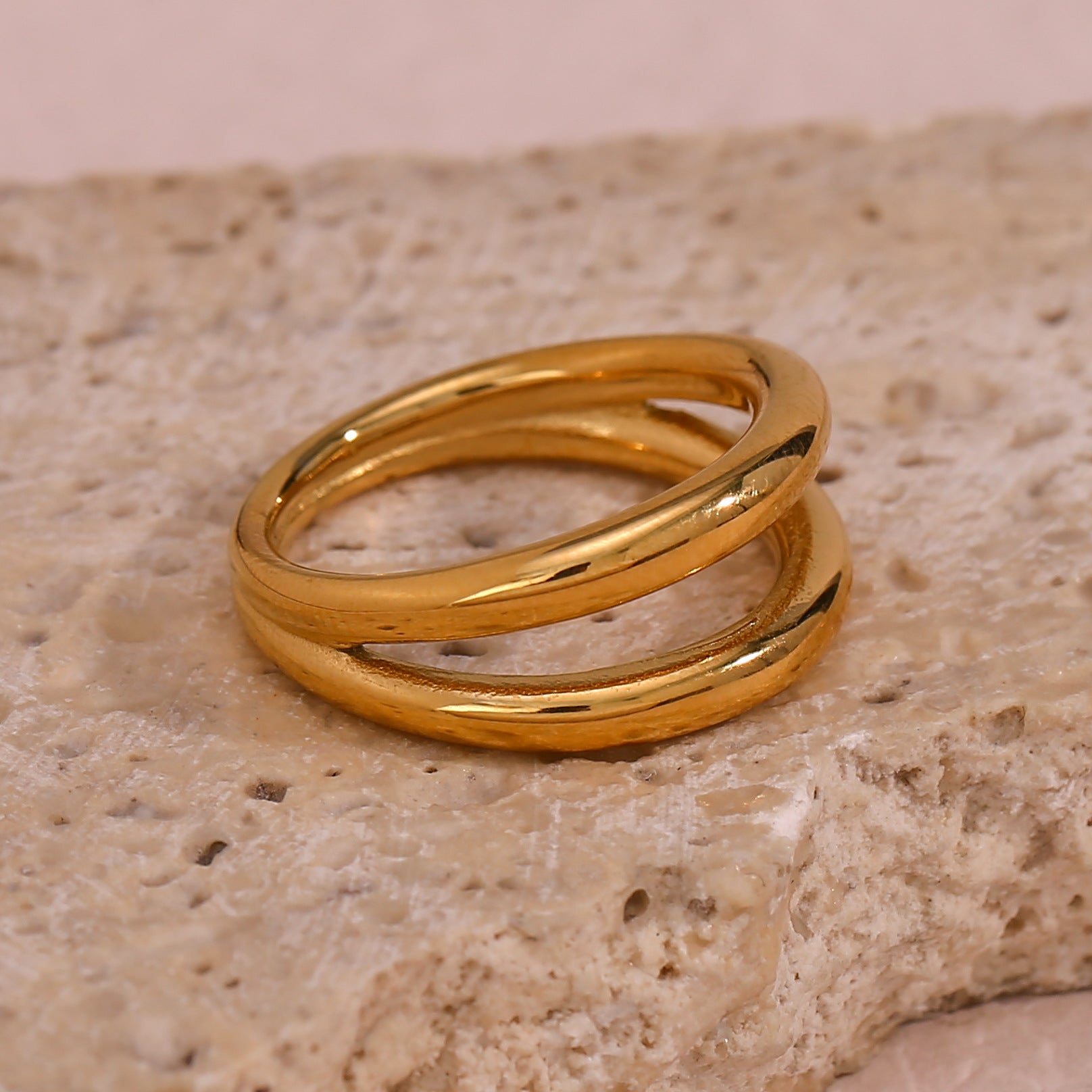 BAGUE DOUBLE - ACIER INOXYDABLE