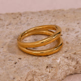 BAGUE DOUBLE - ACIER INOXYDABLE