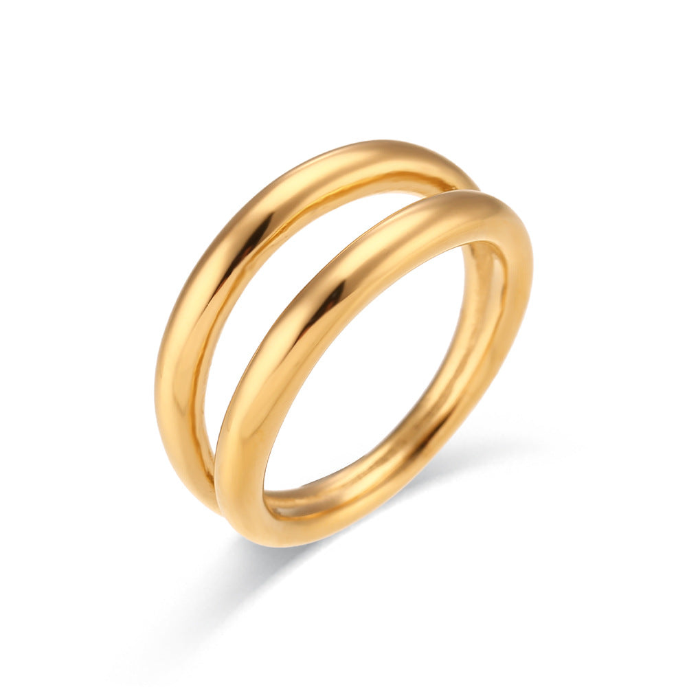 BAGUE DOUBLE - ACIER INOXYDABLE