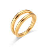 BAGUE DOUBLE - ACIER INOXYDABLE