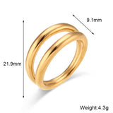 BAGUE DOUBLE - ACIER INOXYDABLE