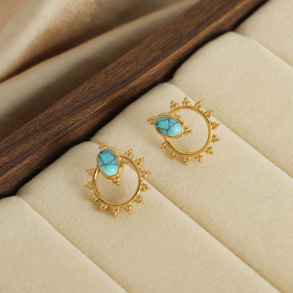 BOUCLE D'OREILLE VINTAGE - PLAQUÉ OR 18K