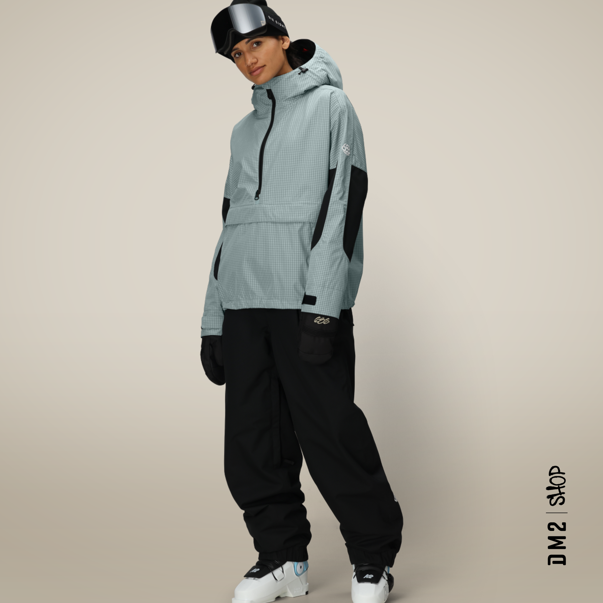 ANORAK OUTLINE SHELL BLEU GRID 686 POUR FEMME