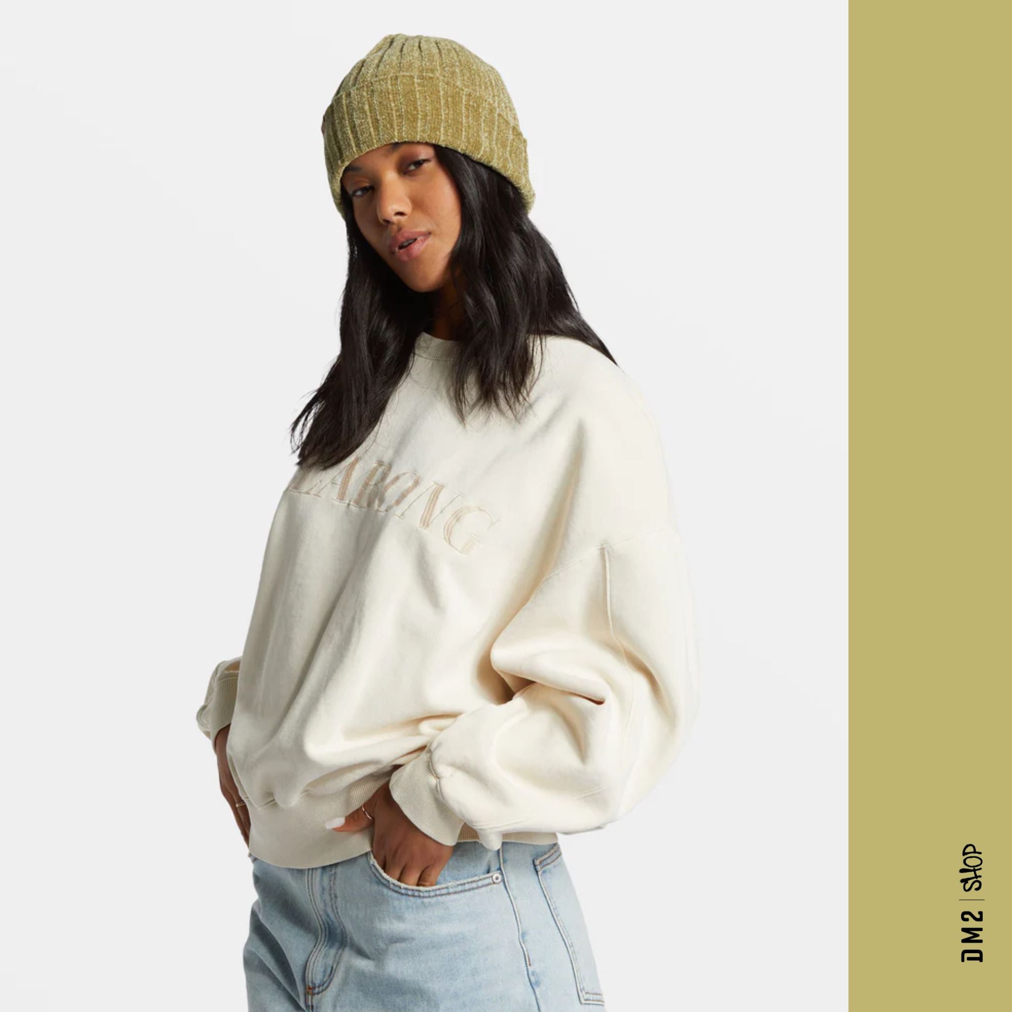 CREWNECK BILLABONG PALMIN KENDAL FEMME WHITE CAP - DM2 SHOP