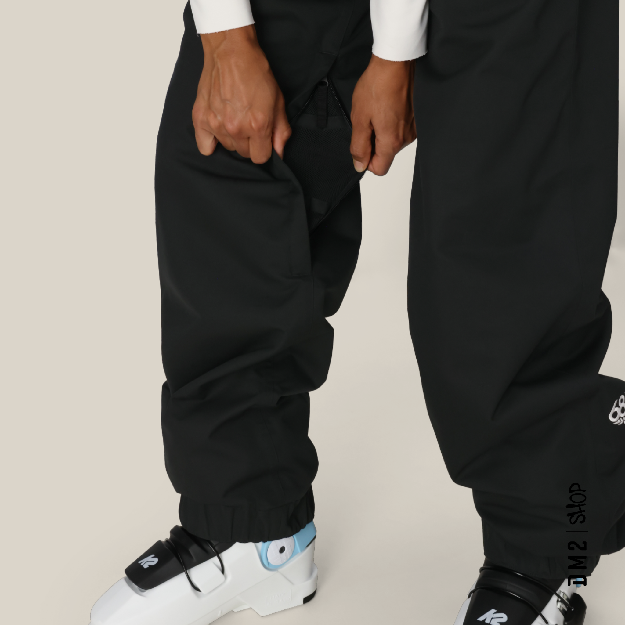 PANTALON 686 BAGGY SNOW OUTLINE NOIR POUR FEMME