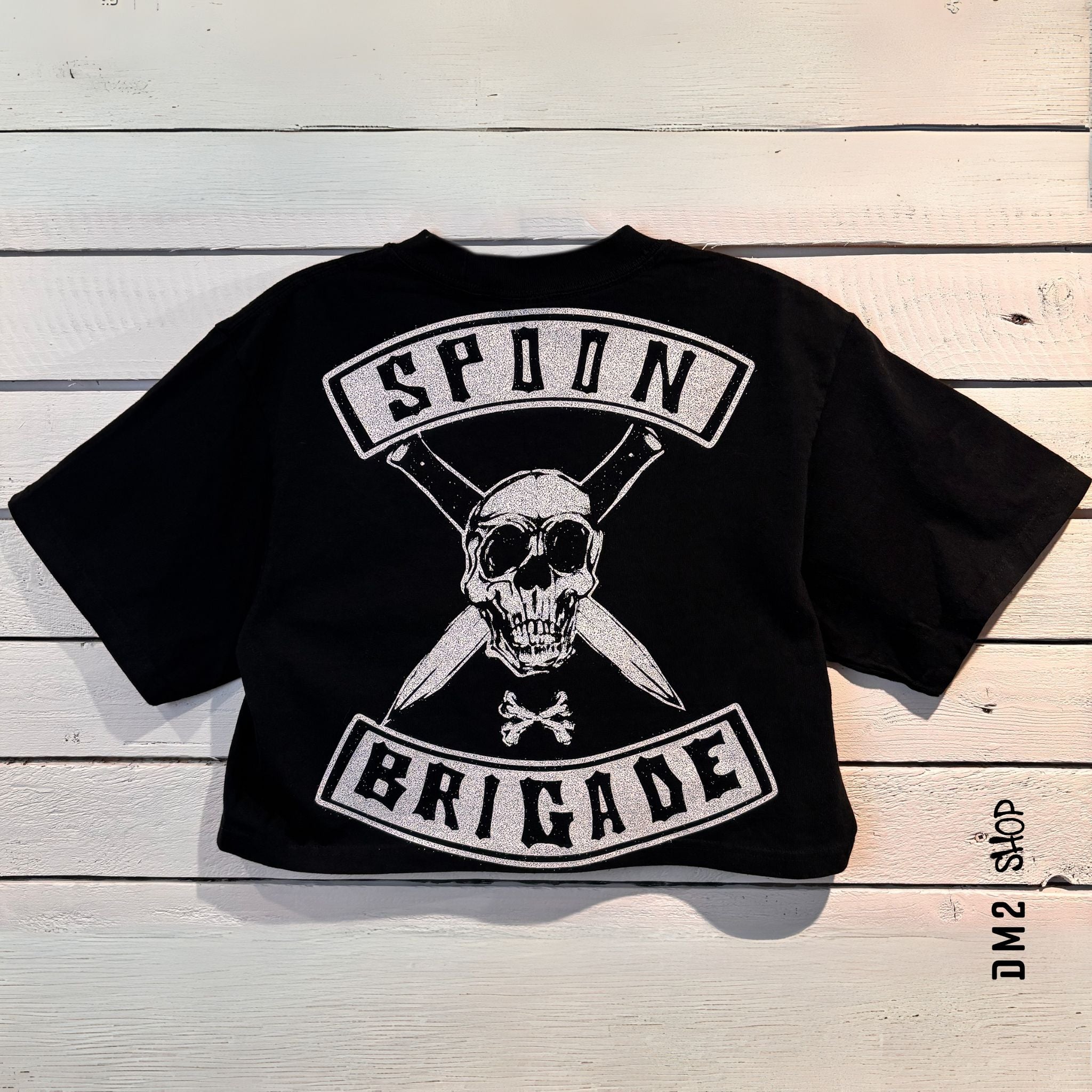 CROP TOP SPOON BRIGADE NOIR, TEASPOON - DM2 SHOP