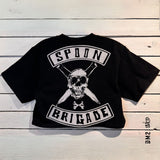 CROP TOP SPOON BRIGADE NOIR, TEASPOON - DM2 SHOP