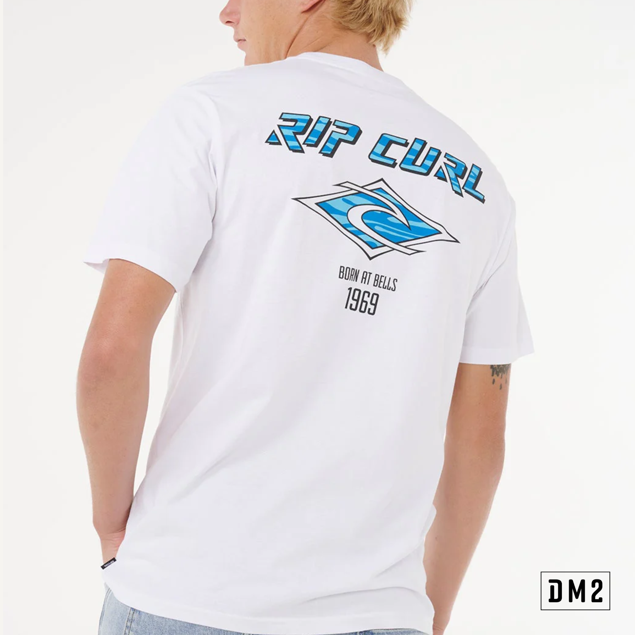 RIP CURL - T-SHIRT HOMME - FADE ICONS BLANC
