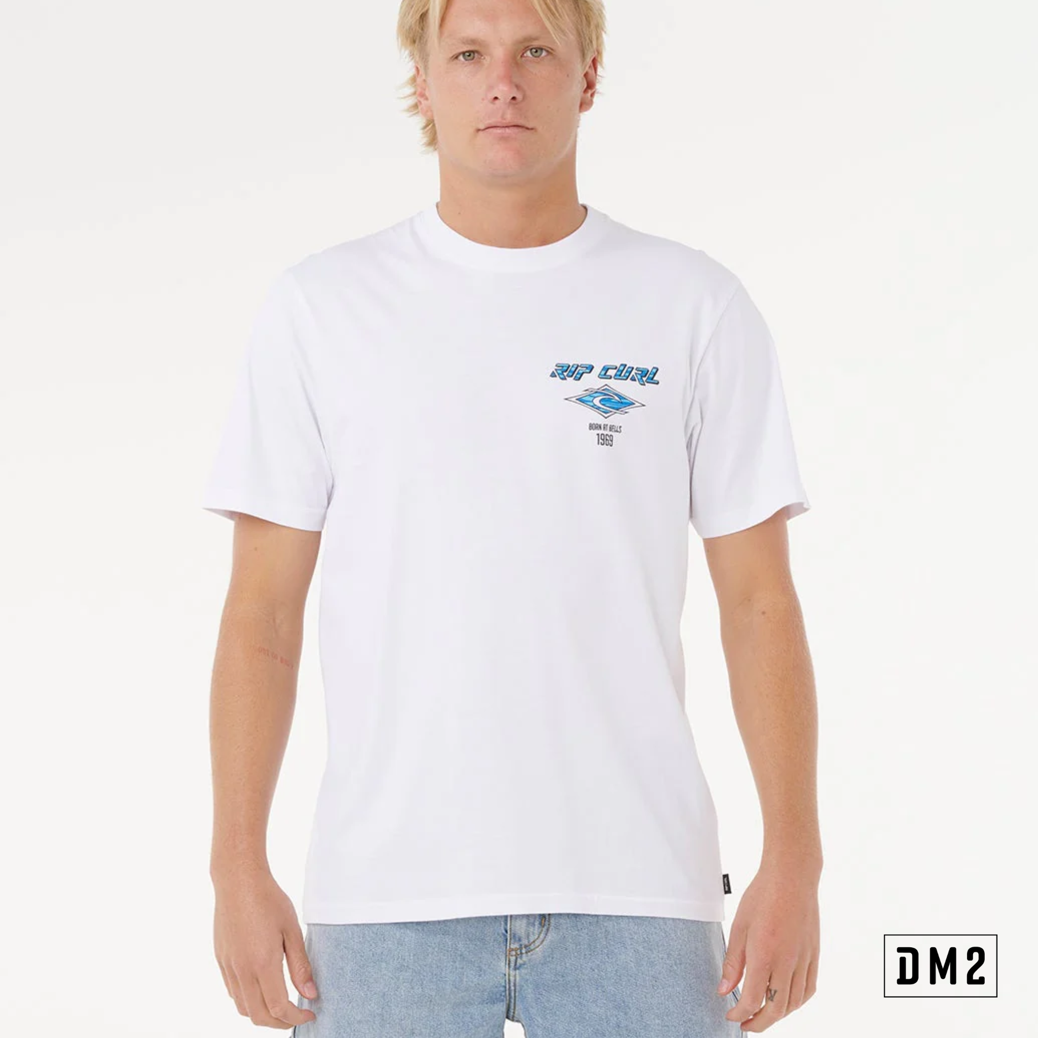 RIP CURL - T-SHIRT HOMME - FADE ICONS BLANC