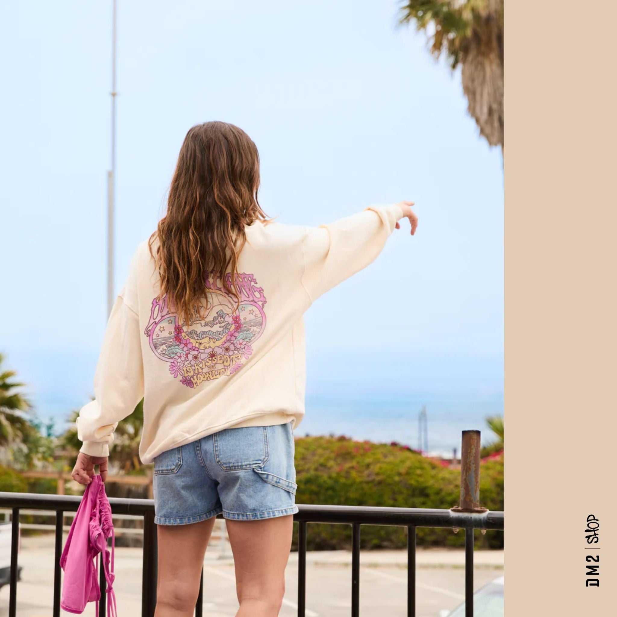 CREWNECK BILLABONG RIDE IN WHITE CAP - DM2 SHOP