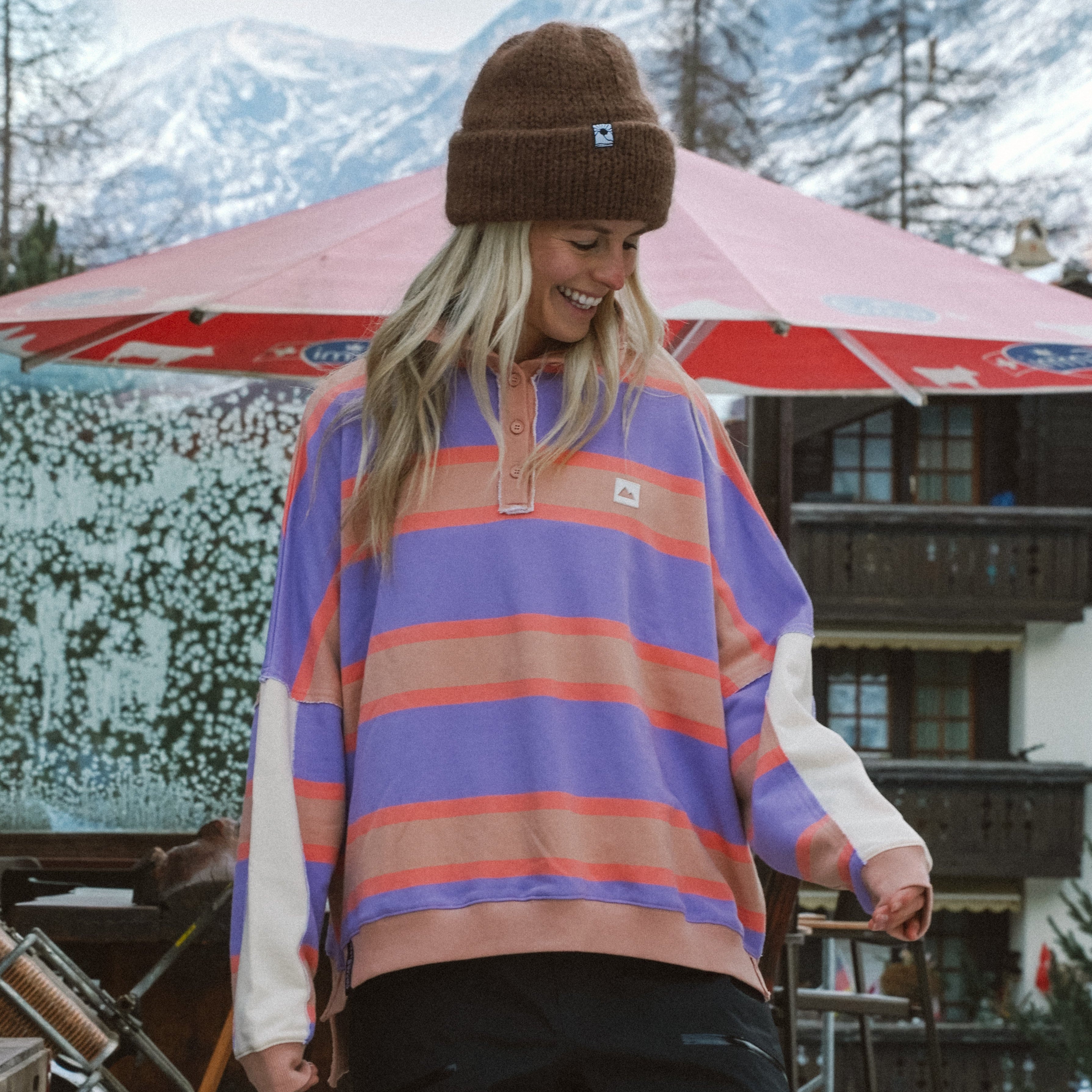 NOTICE THE RECKLESS - RETRO STRIPE POLO FEMME