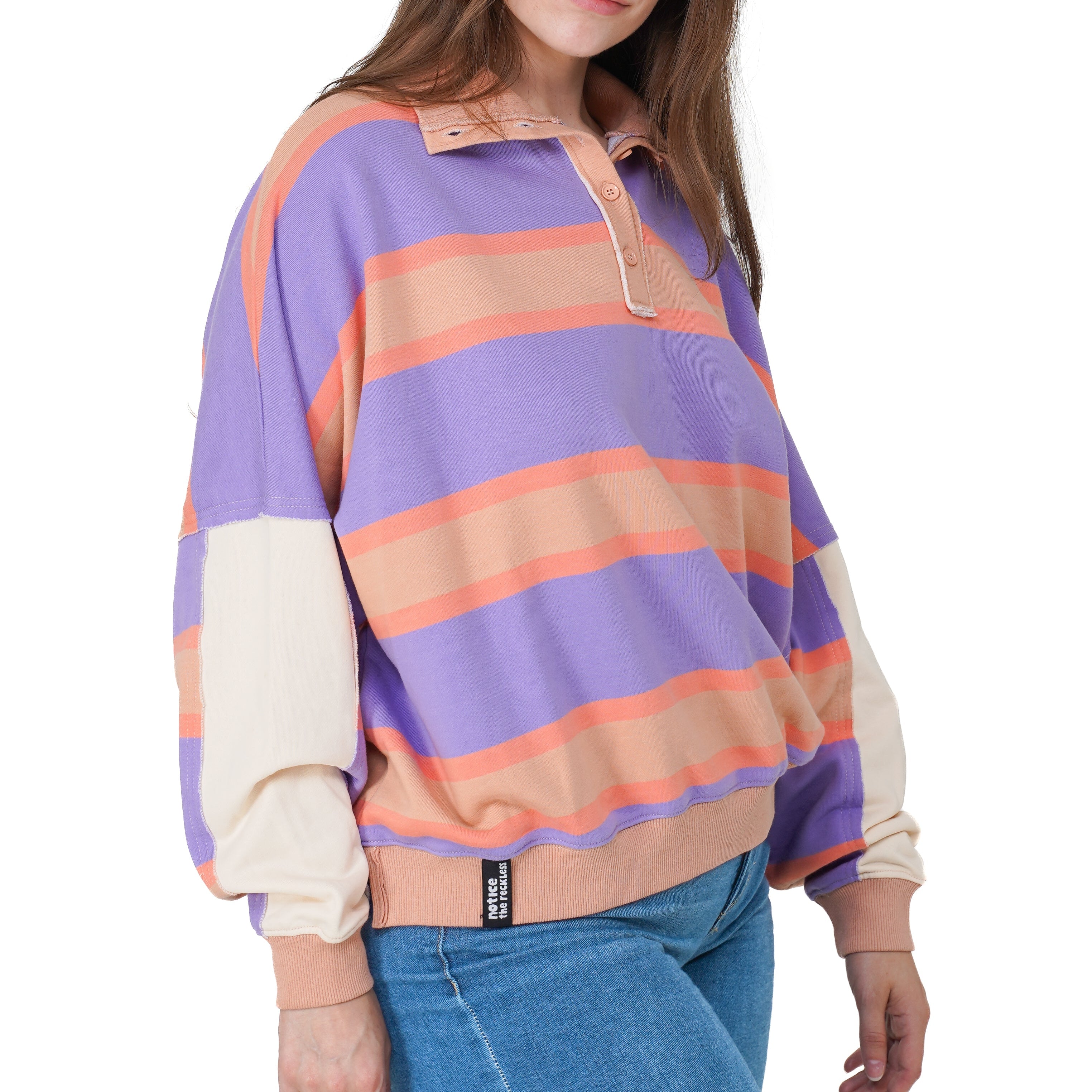 NOTICE THE RECKLESS - RETRO STRIPE POLO FEMME