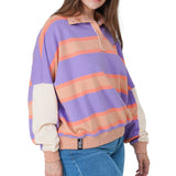 NOTICE THE RECKLESS - RETRO STRIPE POLO FEMME