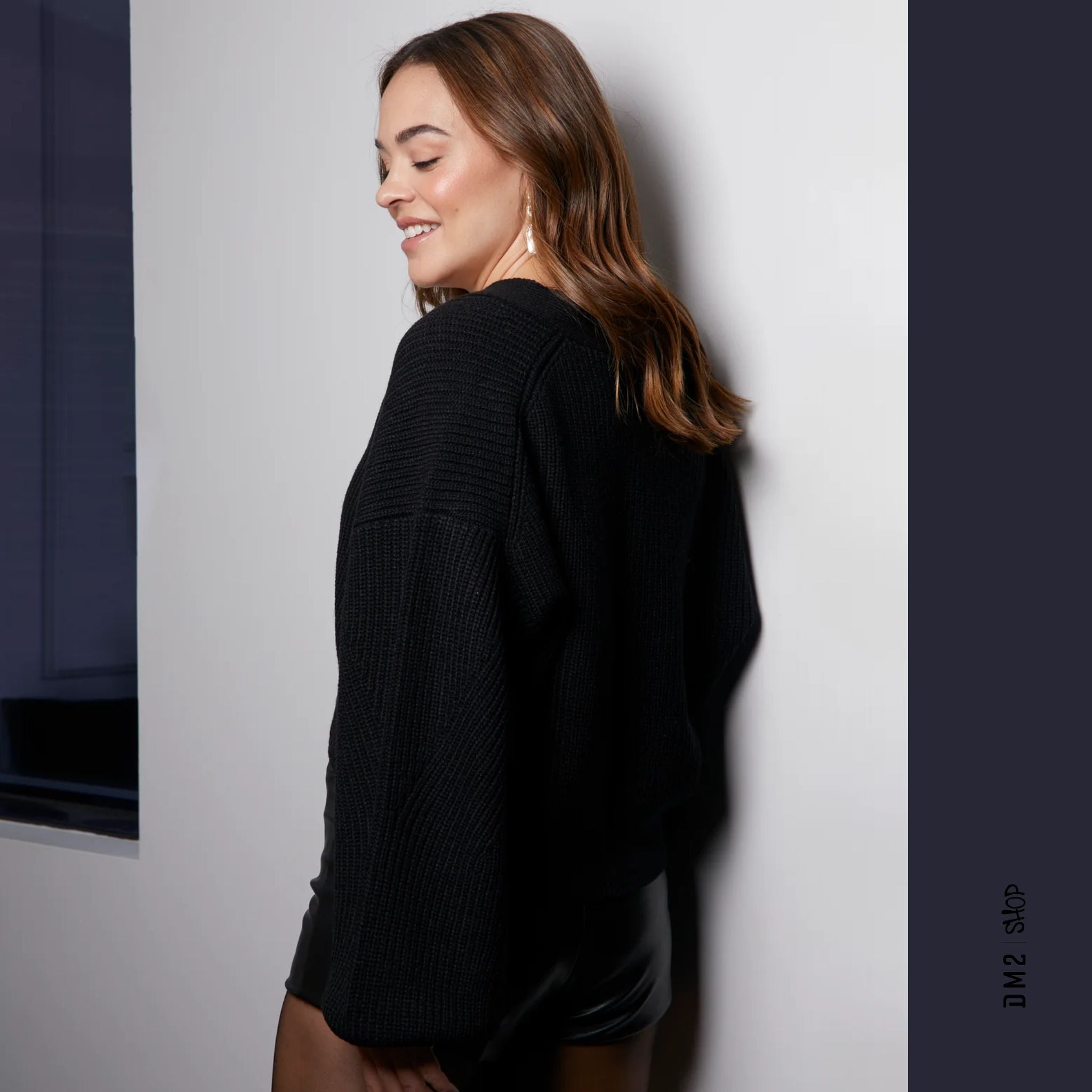 CARDIGAN SELENA NOIR ET GRIS, NANA THE BRAND - DM2 SHOP
