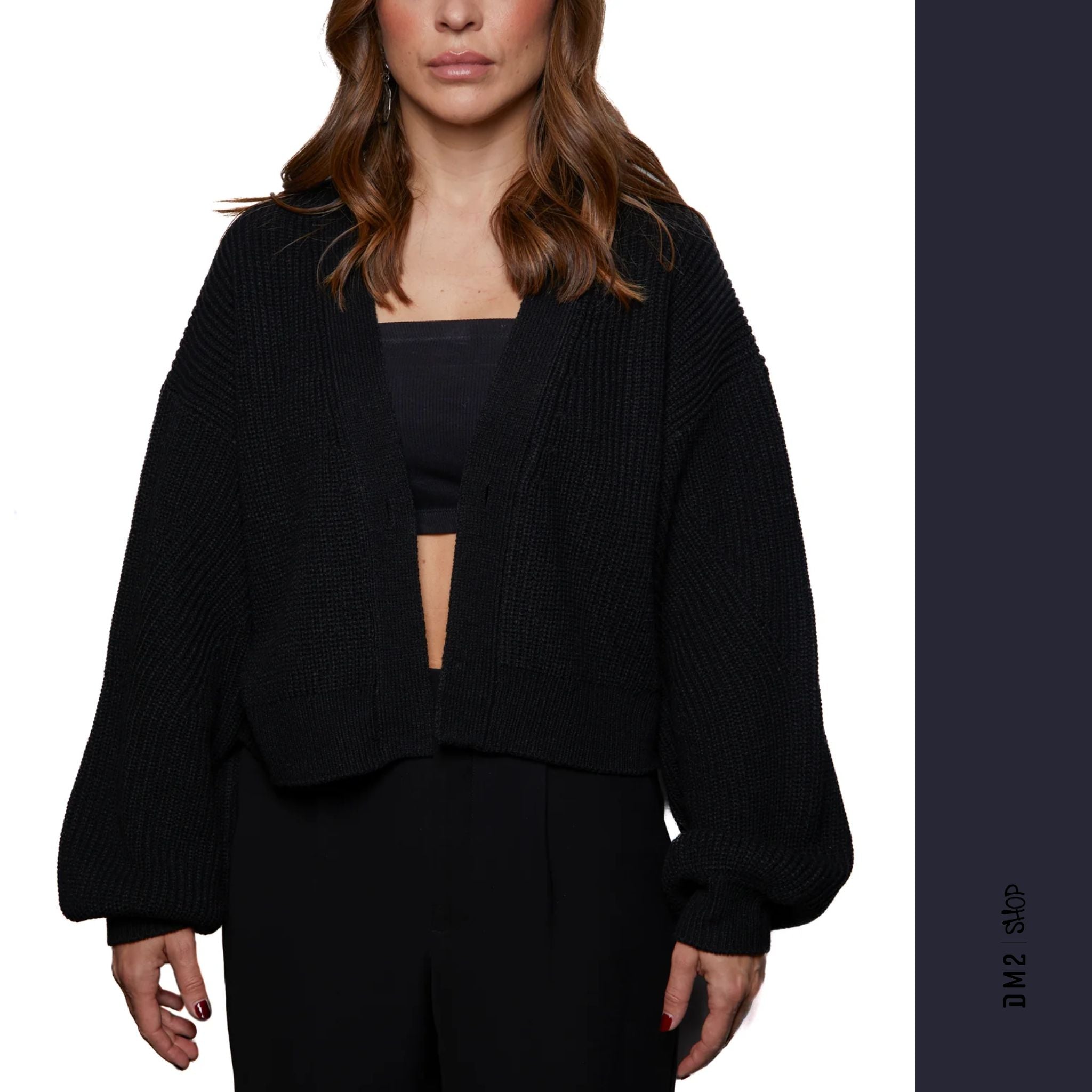CARDIGAN SELENA NOIR ET GRIS, NANA THE BRAND - DM2 SHOP