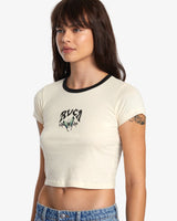 RVCA SHRUNKEN RINGER BEIGE FEMME - DM2 SHOP
