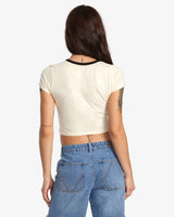 RVCA SHRUNKEN RINGER BEIGE FEMME - DM2 SHOP