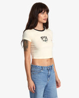 RVCA SHRUNKEN RINGER BEIGE FEMME - DM2 SHOP