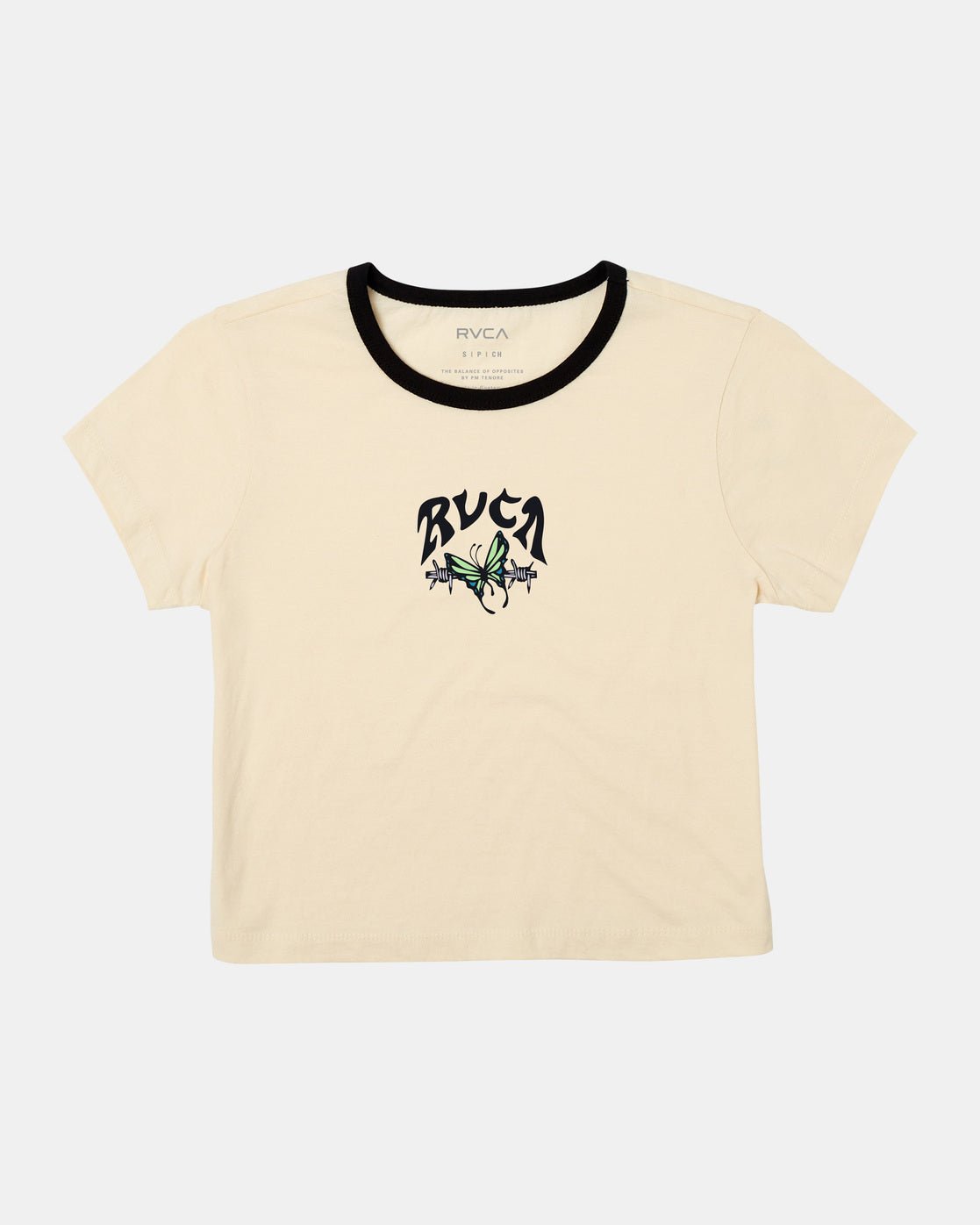 RVCA SHRUNKEN RINGER BEIGE FEMME - DM2 SHOP