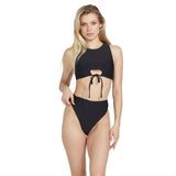 HAUT BIKINI SIMPLY SEAMLESS HIGH CROP NOIR - DM2 SHOP