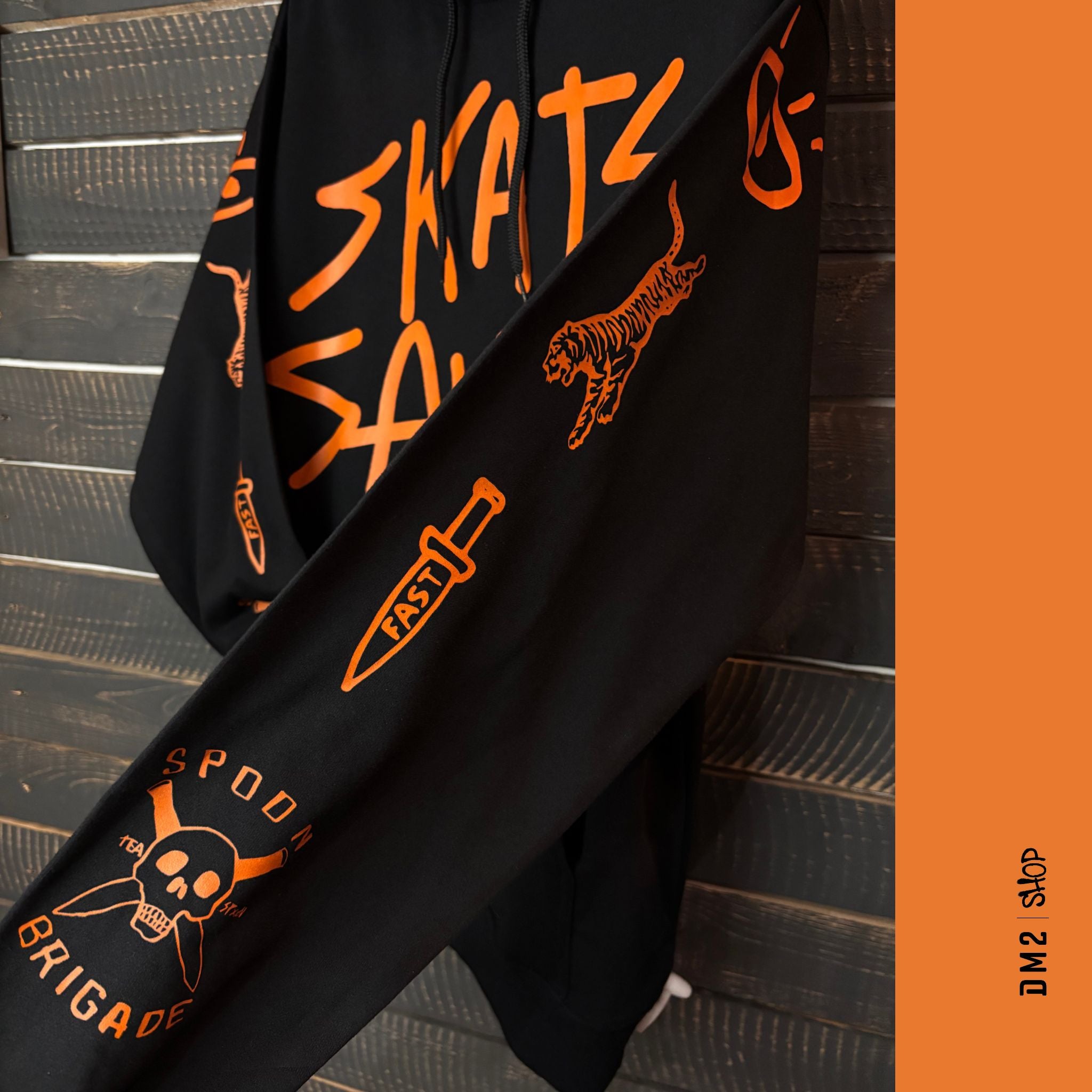 HOOD UNISEXE SKATE SAVES NOIR, TEASPOON - DM2 SHOP