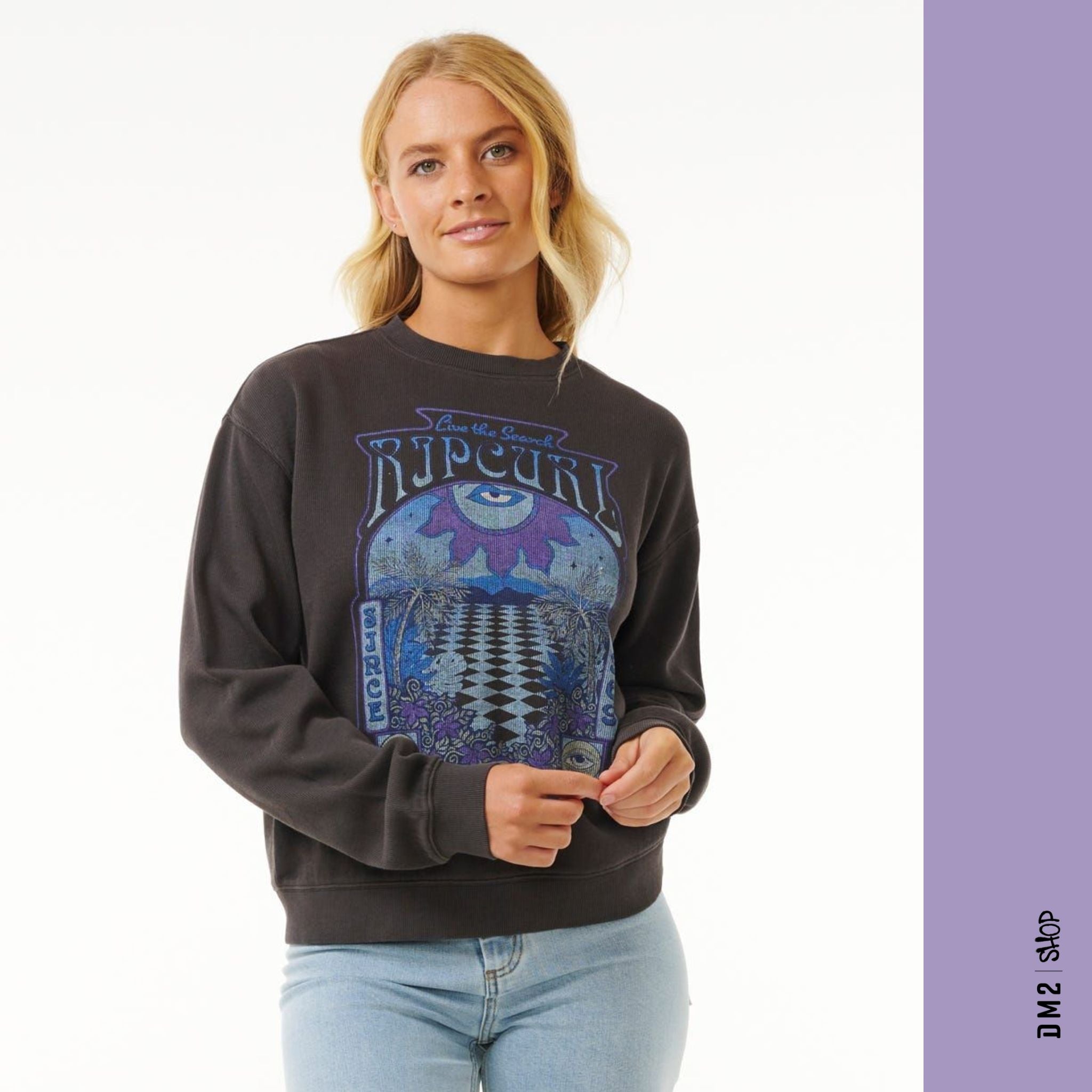 CREWNECK RIP CURL FEMME SLOW DOWN NOIR - DM2 SHOP