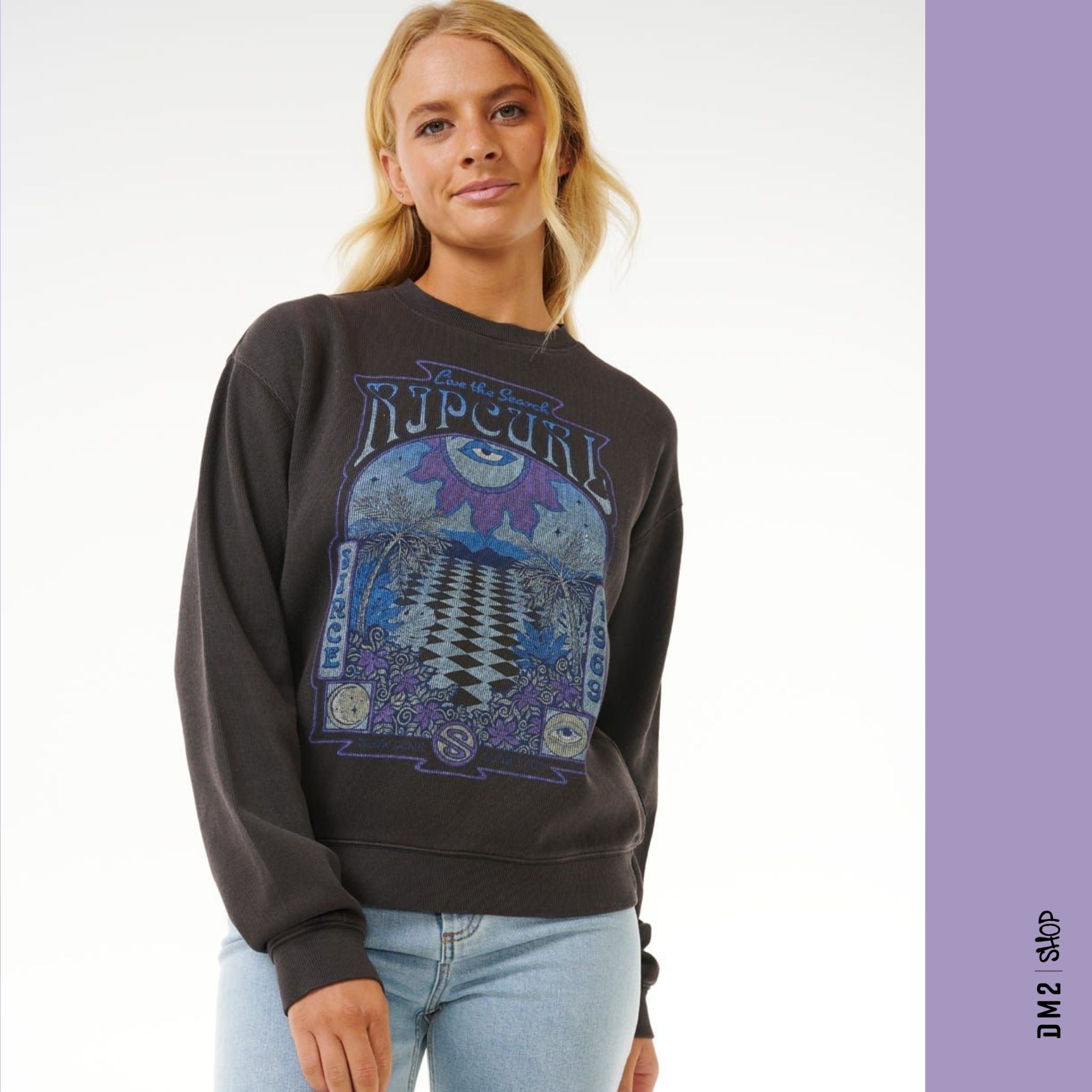 CREWNECK RIP CURL FEMME SLOW DOWN NOIR - DM2 SHOP