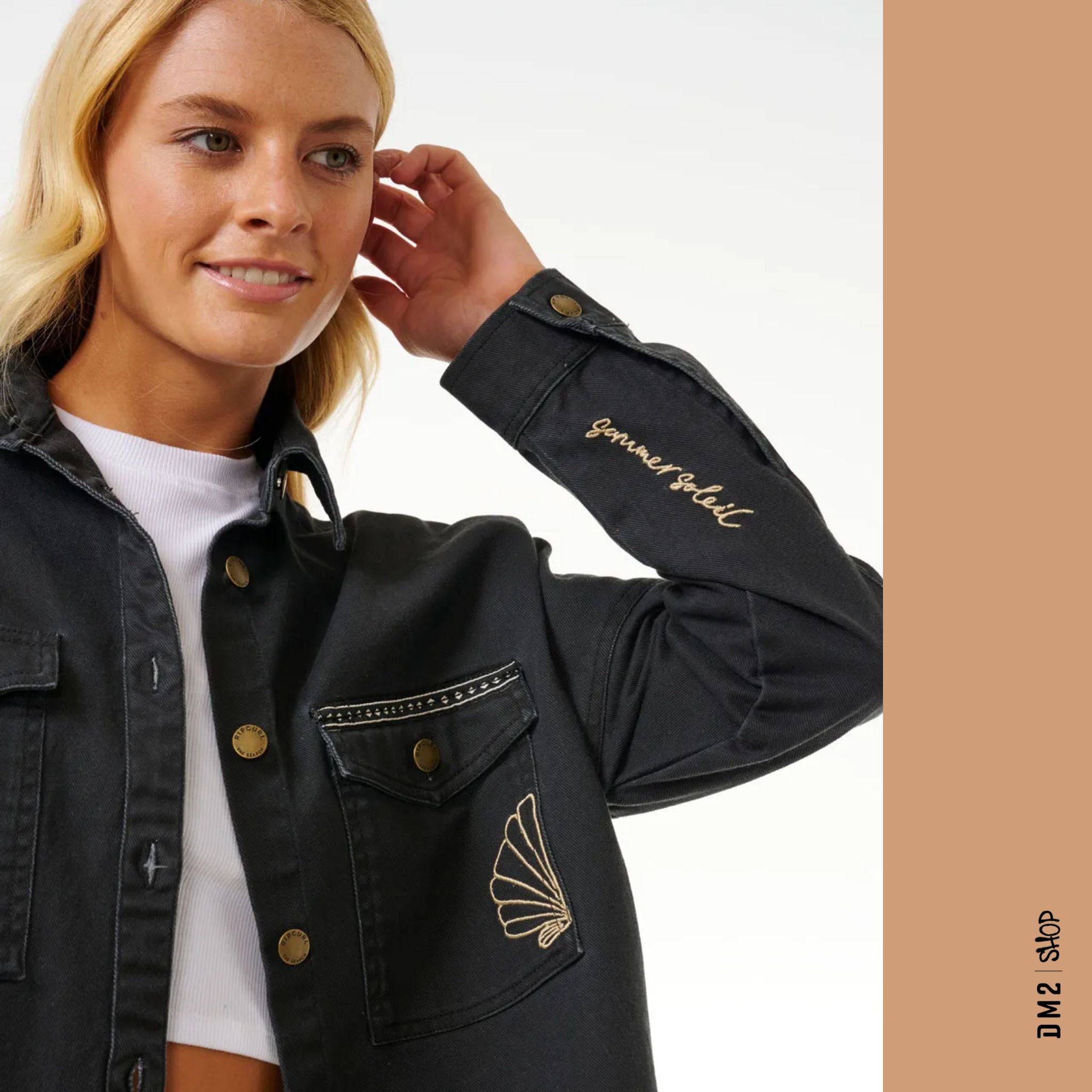 JEAN JACKET SOLEIL BRODÉ RIP CURL FEMME - DM2 SHOP