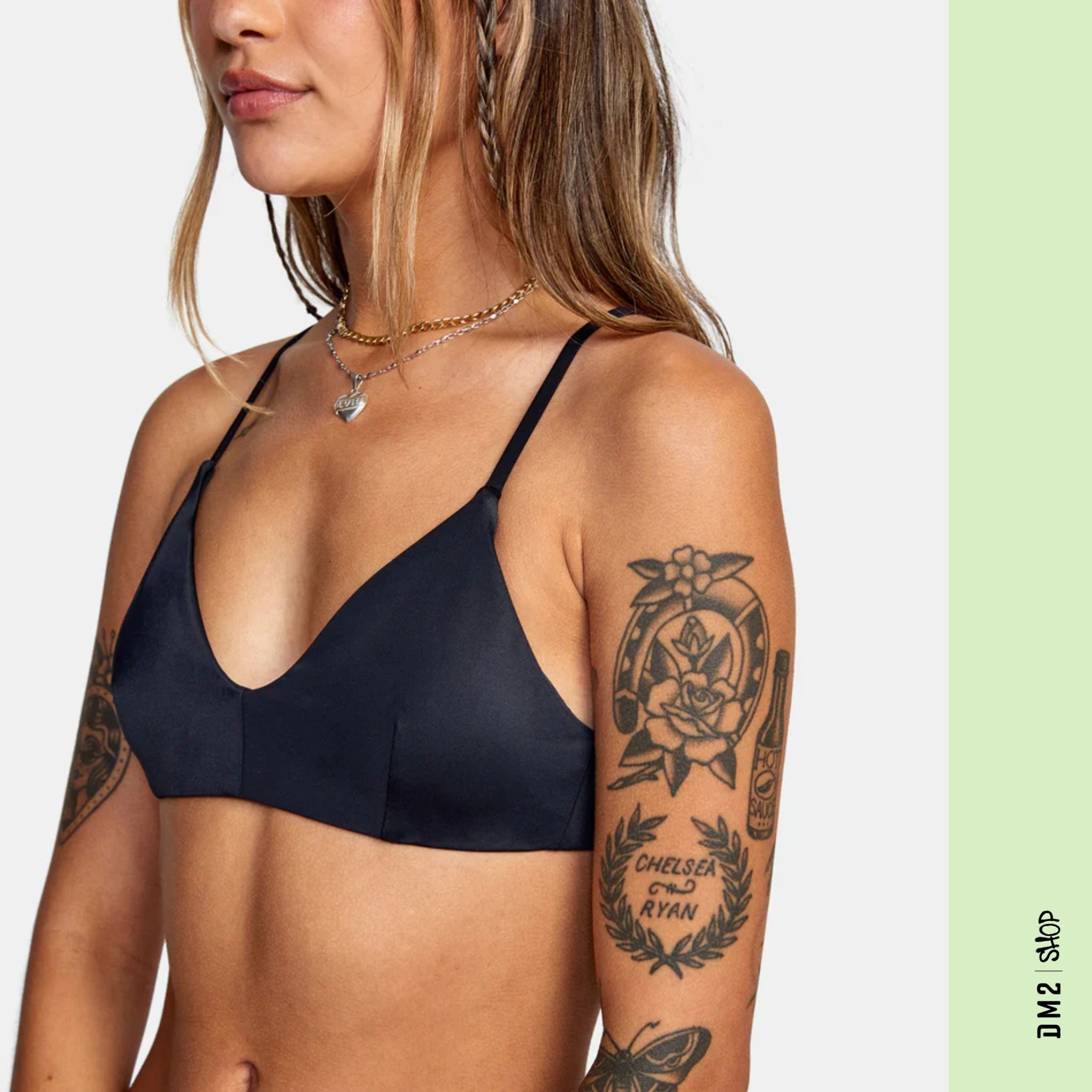 HAUT DE BIKINI SOLID CROSSBACK NOIR RVCA - DM2 SHOP