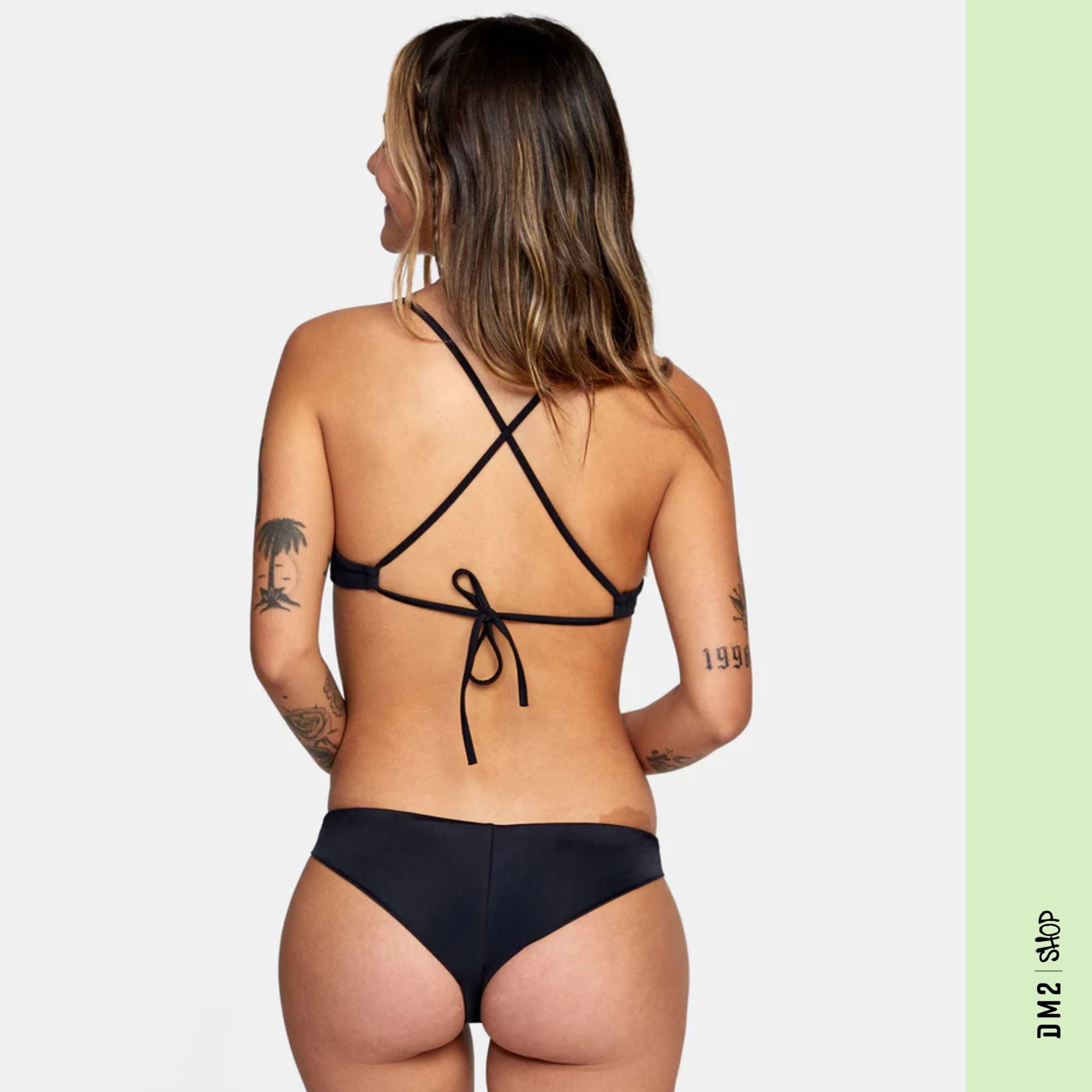 HAUT DE BIKINI SOLID CROSSBACK NOIR RVCA - DM2 SHOP