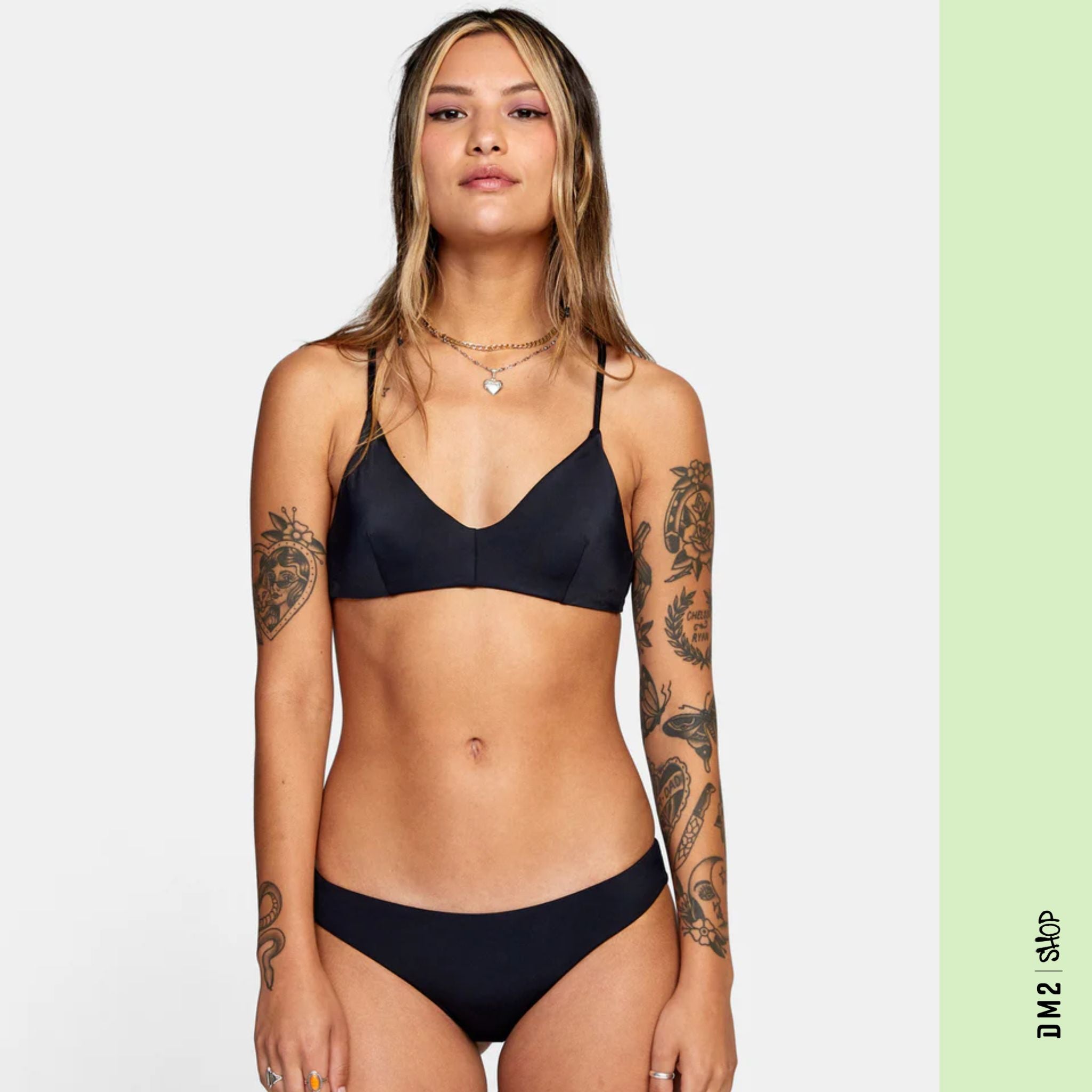 HAUT DE BIKINI SOLID CROSSBACK NOIR RVCA - DM2 SHOP