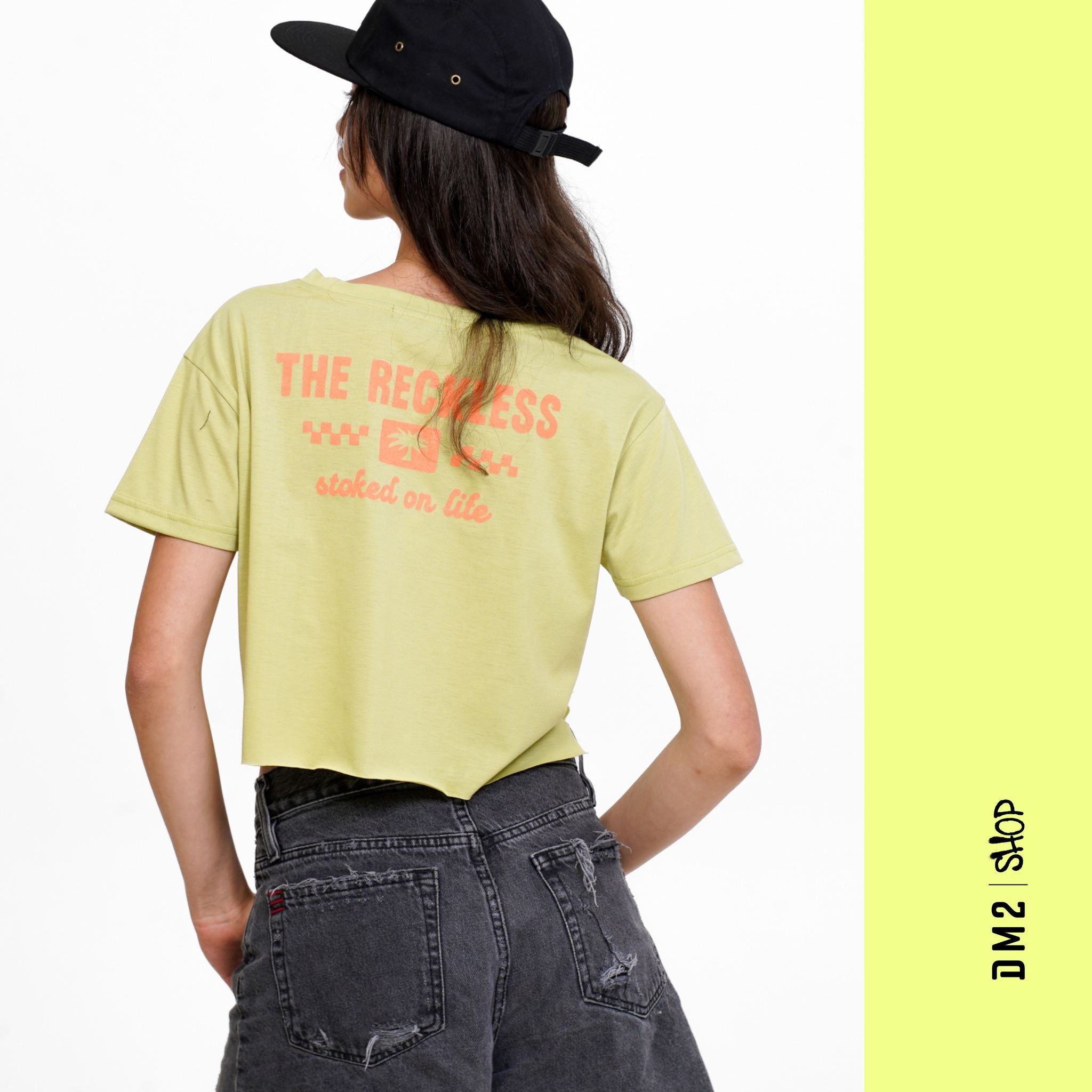 T - SHIRT FEMME STOKED ON LIFE, NOTICE THE RECKLESS - DM2 SHOP