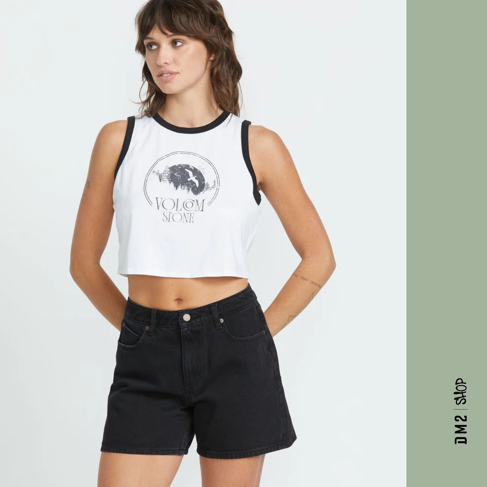 SHORT FEMME STONED BOYFRIEND NOIR, VOLCOM - DM2 SHOP